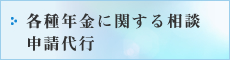 各種年金に関する相談 申請代行