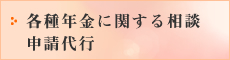 各種年金に関する相談 申請代行